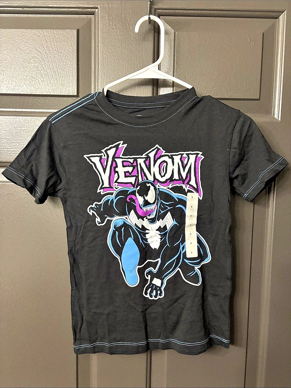 Marvel Venom Boys Small Graphic T-Shirt Black & Blue